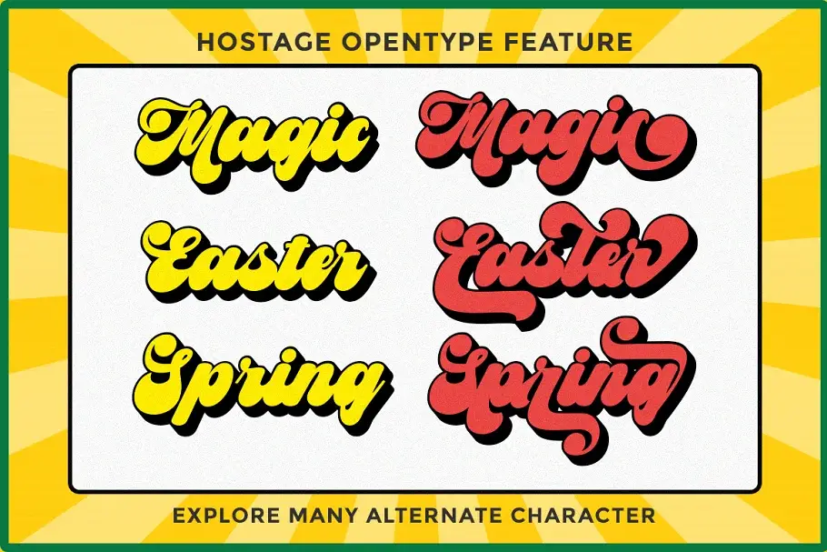 Hostage Free Retro Script Font