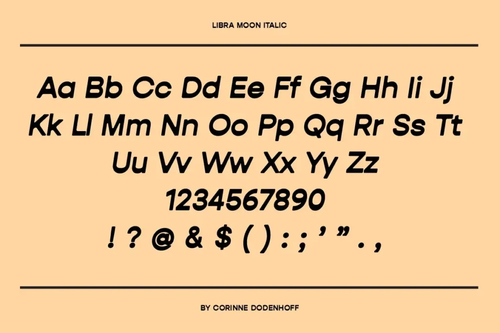 Libra Free Funky Reverse Weight Font