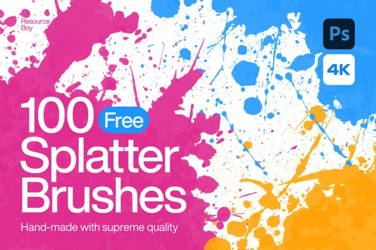 100 Free Splatter Photoshop Brushes