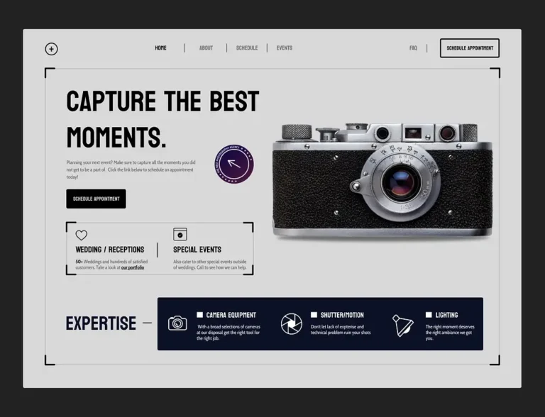 Photographer Website Figma Template