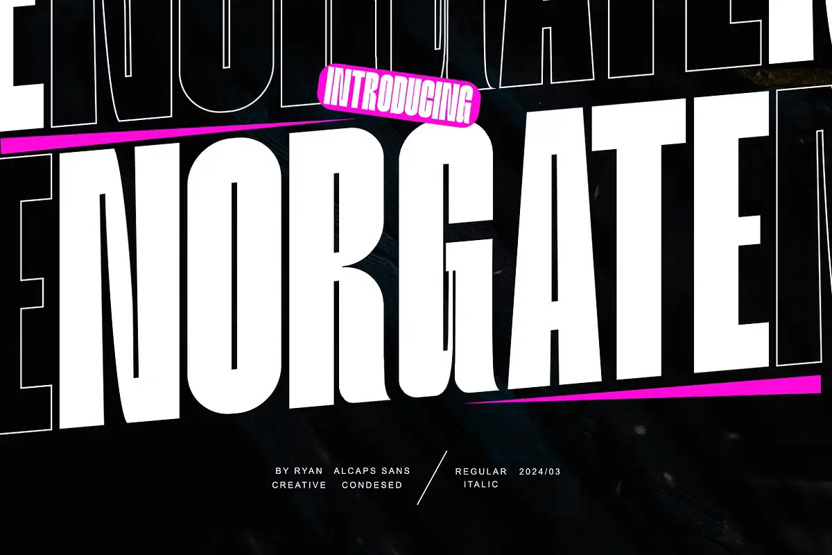 Norgate Free Thick Condensed Font