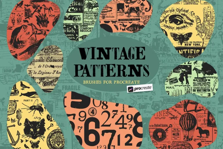 Free Vintage Pattern Procreate Brushes