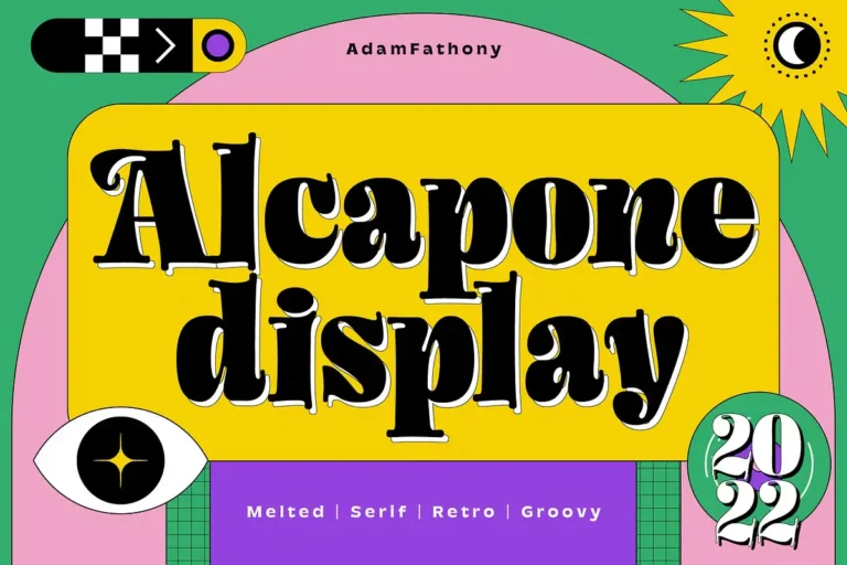 Alcapone Display Free Melted Groovy Font