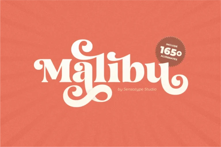 Malibu Free Fancy Vintage Font