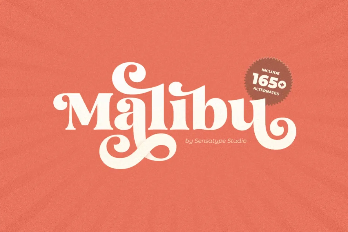 Malibu Free Fancy Vintage Font