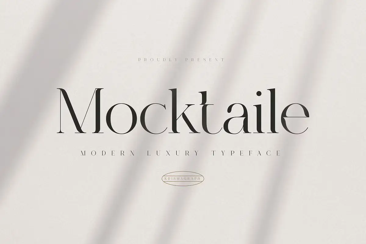 Mocktaile Free Modern Luxury Font