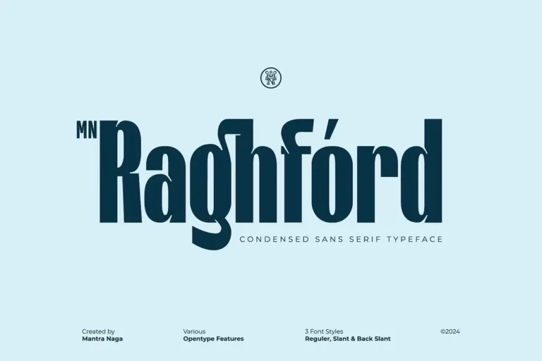 MN Raghford Free Condensed Sans Serif Font