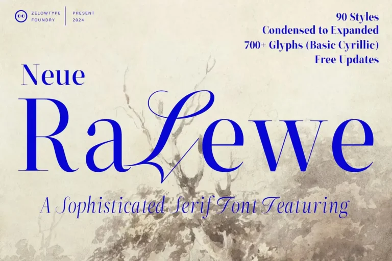 ZT Neue Ralewe Free Serif Font 90 Styles