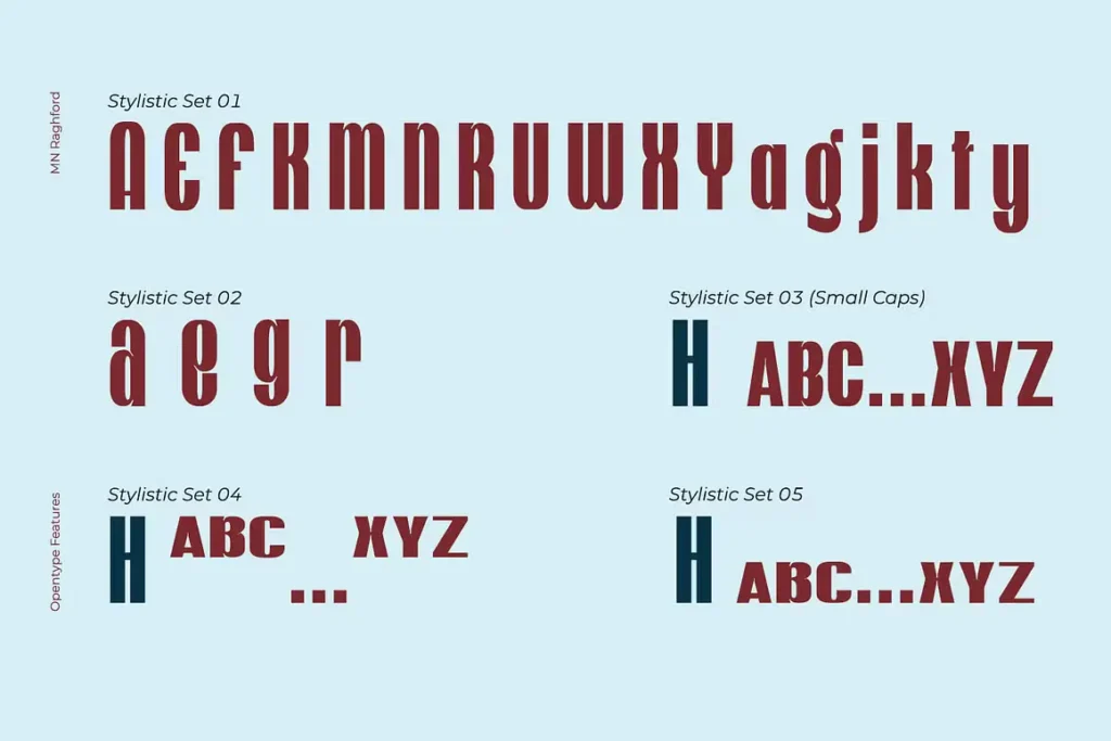 MN Raghford Free Condensed Sans Serif Font
