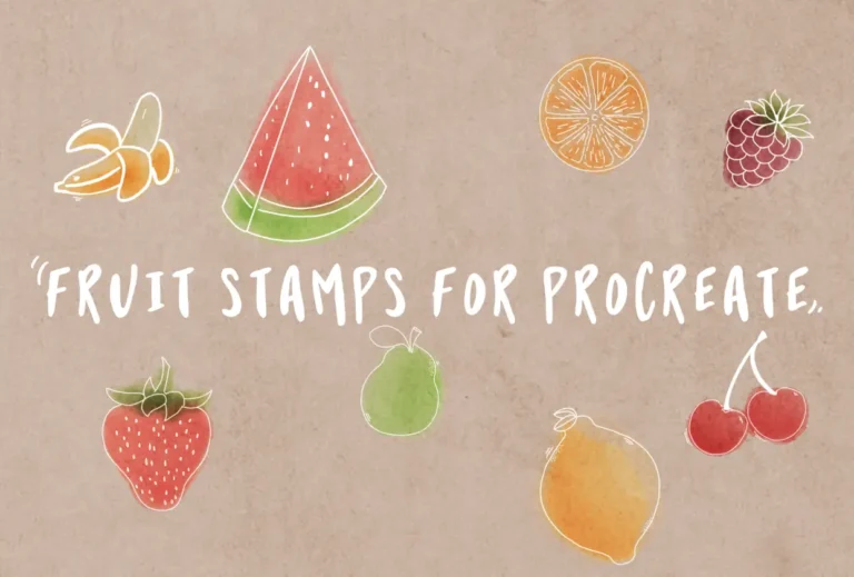 Free Fruit Stamp Procreate Brushes