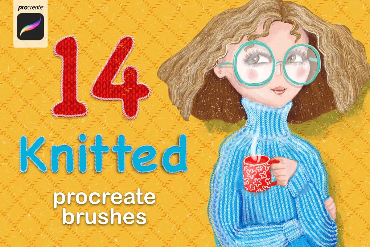 Free Knitted Patterns Procreate Brushes