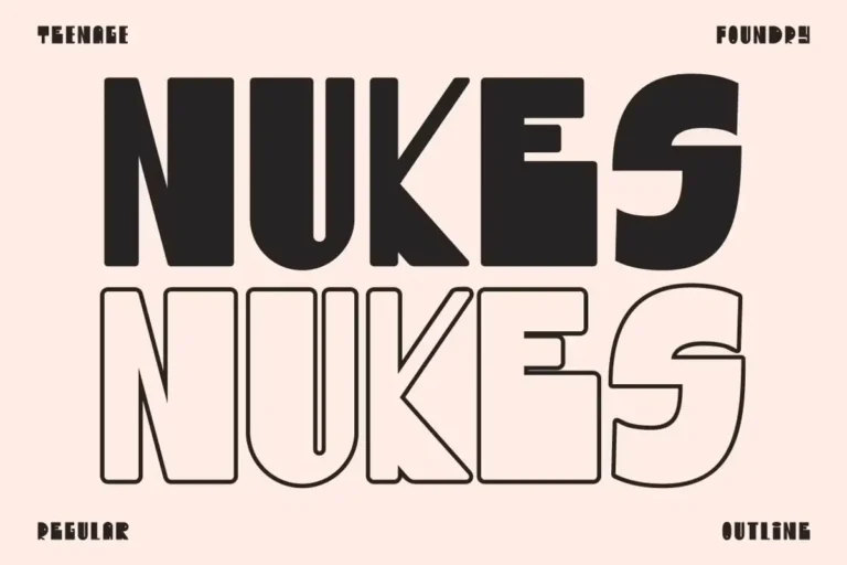 TF Nukes Free Regular Outline Font