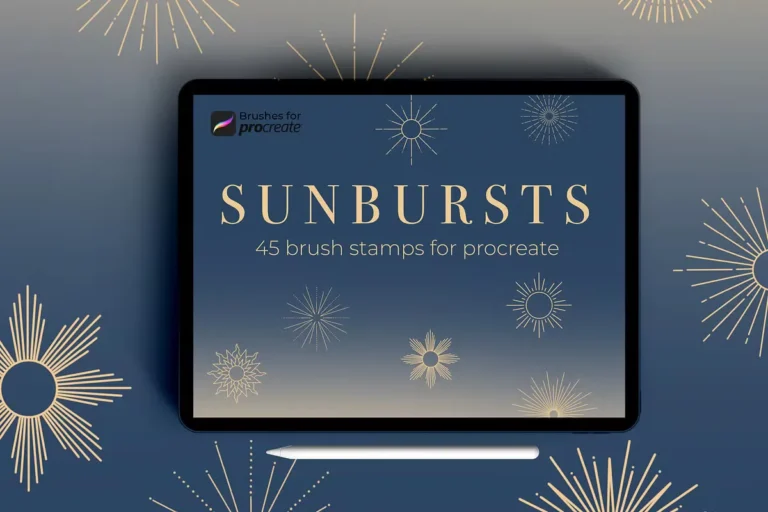 Free Procreate Sunburst Stamp Brushes