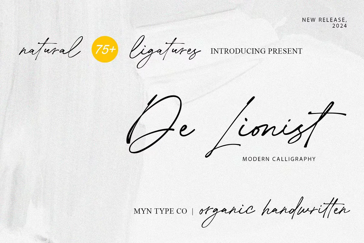 De Lionist, Free Fonts, Natural Handwritten Script Font , Handwritten Font , Script Font