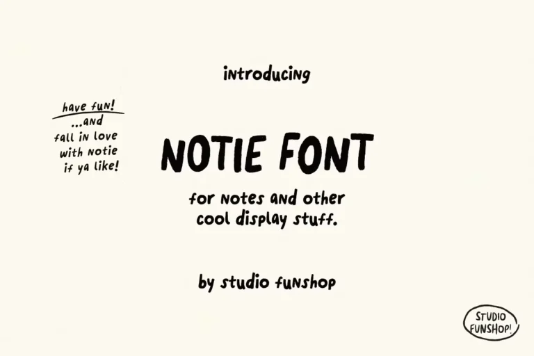 Notie Free Handwriting Font For Notes