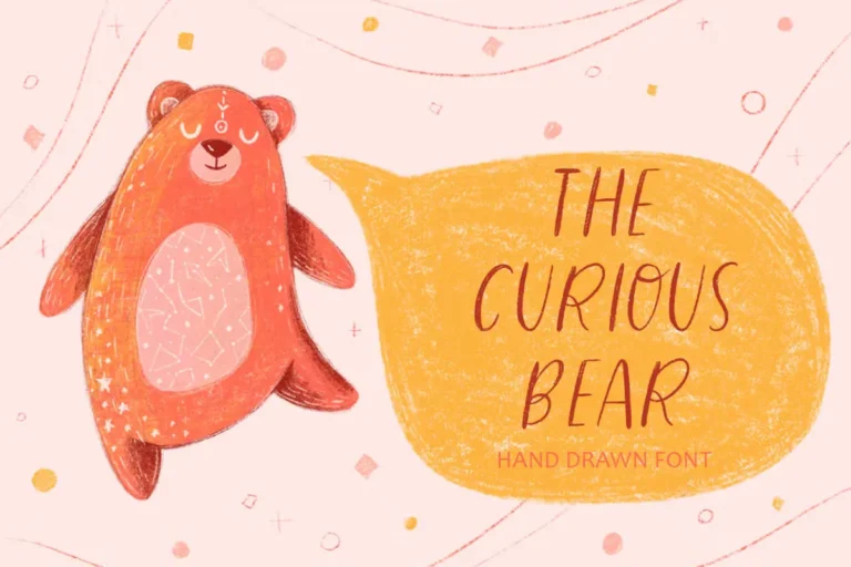 The Curious Bear Free Hand Drawn Font