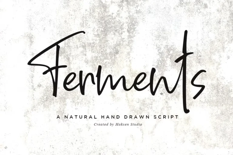 Ferments Free Natural Handwritten Script Font