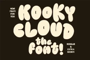 Kooky Cloud Free Unique Bold Bubble Font
