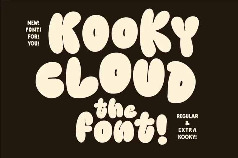 Kooky Cloud Free Unique Bold Bubble Font