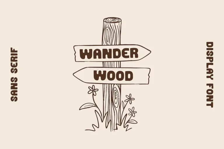 Wanderwood Hand Drawn Sans Serif Display Font