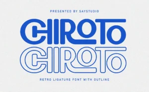 Chiroto Free Ligatures Retro Font