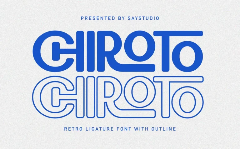 Chiroto Free Ligatures Retro Font