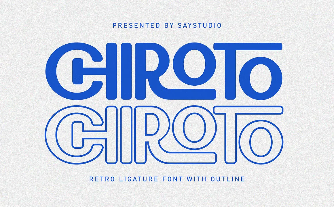Chiroto Free Ligatures Retro Font