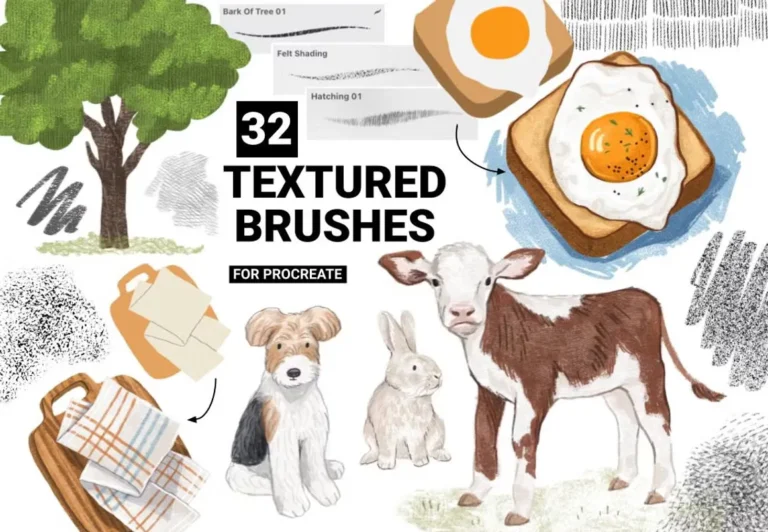 Free Textured Brushes For Procreate