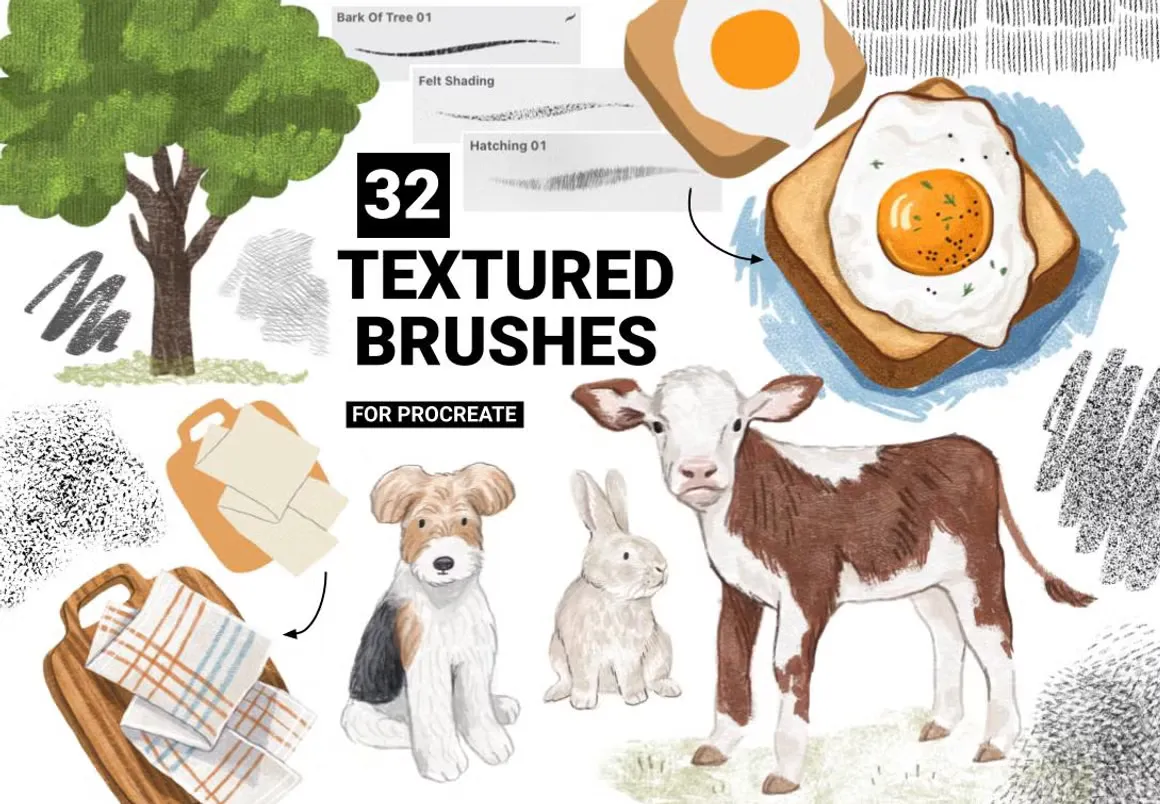 Free Textured Brushes For Procreate