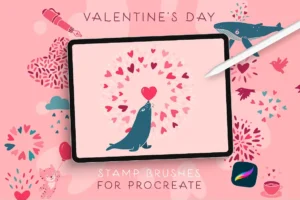 Free Valentine's Day Procreate Brushes