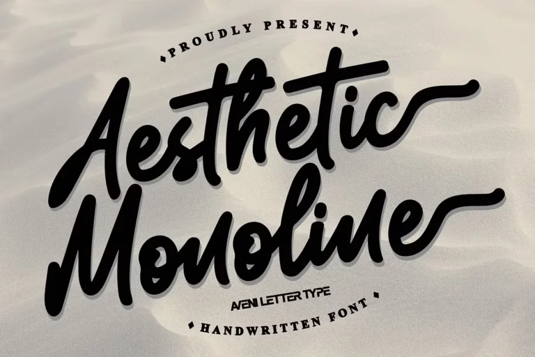 Free Aesthetic Monoline Handwritten Font Download