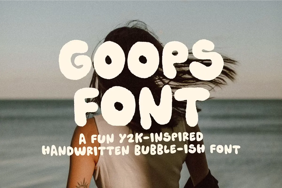 Goops Free Handwriting Bubble Font