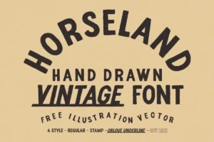Horseland Free Hand Drawn Vintage Font