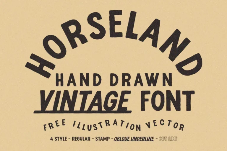 Horseland Free Hand Drawn Vintage Font