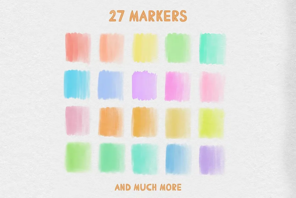 Free Procreate Copic Inspired Marker Brush Set