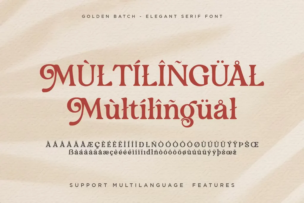 Golden Batch Free Elegant Serif Font