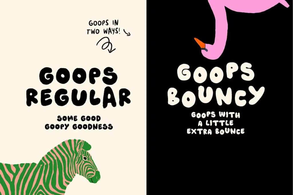 Goops Free Handwriting Bubble Font
