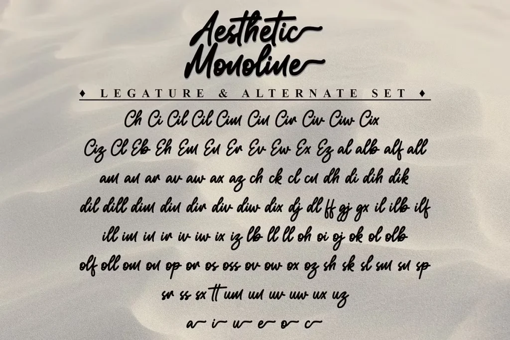 Free Aesthetic Monoline Handwritten Font Download