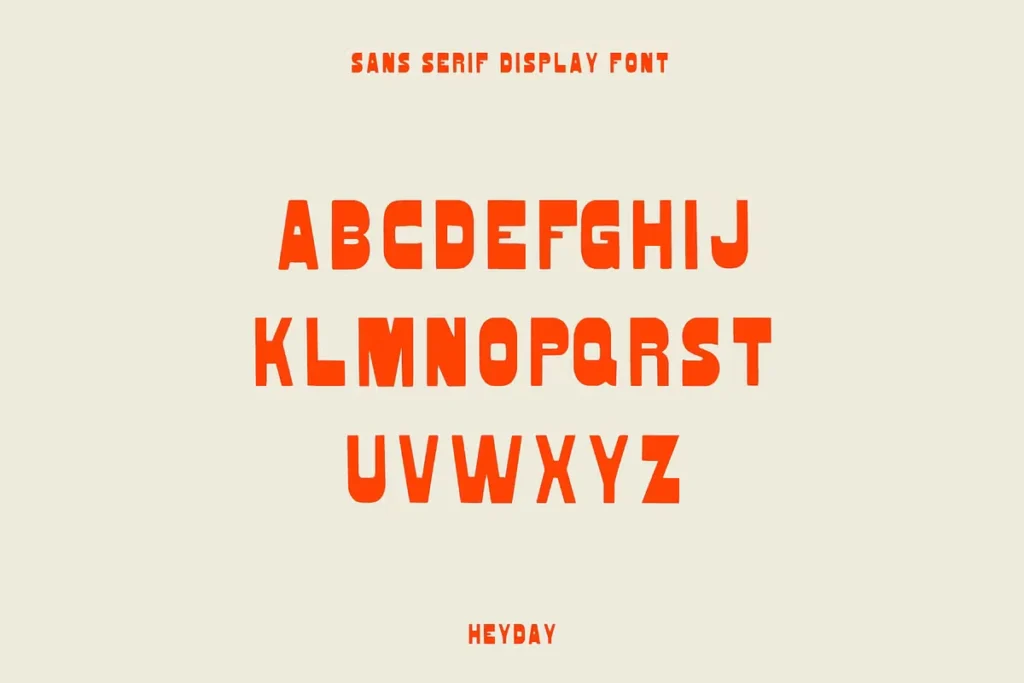 HeyDay Free Sans Serif Display Font